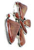 Large Statement Red Oyster Shell Butterfly Ring Size 8-3/4 PS72881